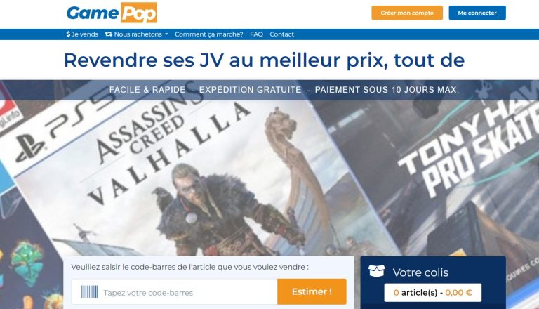 site internet gamepop